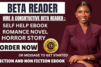 beta read and critique your manuscript, novel, fantasy, fiction and non fiction