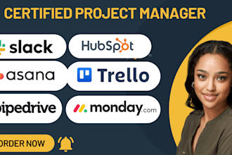 do project management on slack, trello, asana, pipedrive crm, clickup, monday