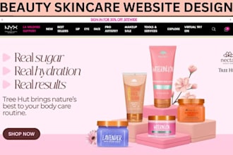 design beauty website cosmetic website skincare website beauty shopify store