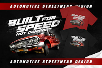 make cool automotive cars design for your streetwear tshirt