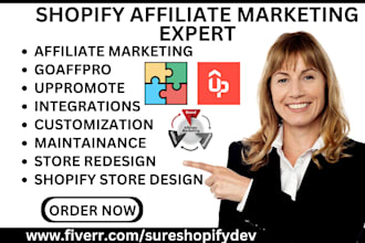 setup affiliate marketing via uppromote, goaffpro bixgrow on wix shopify store