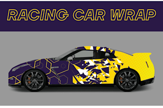 do racing car wrap design, racing car wrap, car wrap design, itasha car wrap