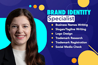 create catchy business name, logo design, slogan and web design for your brand