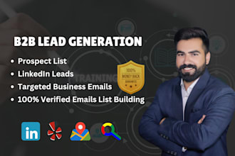 do b2b lead generation google map scraping email finding  prospect list building