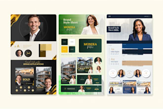 design real estate signature logo with brand kit