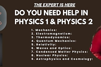 assist you in physics 1, physics2 and college physics