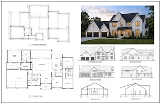 do city permit drawings, 2d floor plan, 3d rendering, landscape backyard design