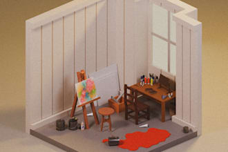 unique 3d isometric rooms for nfts and collectibles