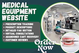 design medical equipment drugstore healthcare dental hospital pharmacy website