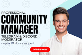be your community manager telegram and nft discord moderator