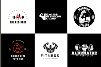 design gym, sports, fitness logo instagram post in canva