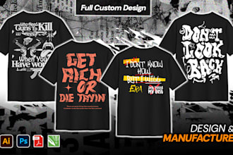 create streetwear tshirt design with unique cool quotes