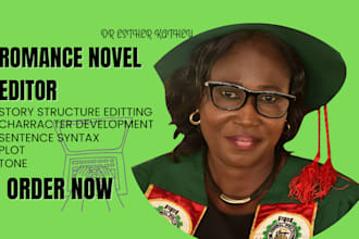 proofread n edit your romance novel, manuscript