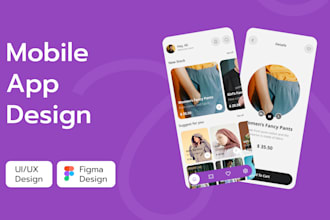 do stunning mobile app UI UX design for ios and android