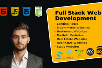create websites in html css javascript reactjs nodejs