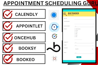 setup calendly square appointment appointlet oncehub booksy bookeo acuity VA