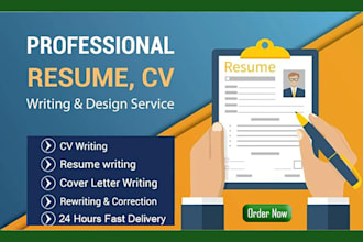 craft a professional resume, CV, and cover letter to help you secure your