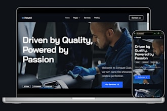 build car detailing website, car wash, car rental website auto detailing website