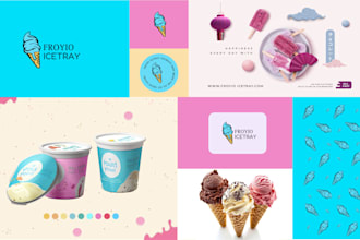 design ice cream branding style guide and brand book or brand manual guidelines