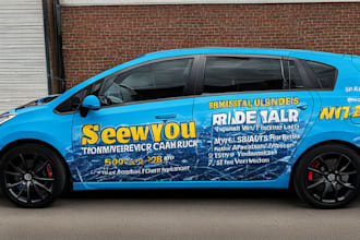 design a vehicle wrap, car wrap, food truck wrap and trailer wrap design