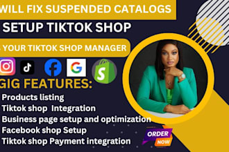 setup tiktok shop, approve rejected listing, affiliate outreach, tiktok shop ads