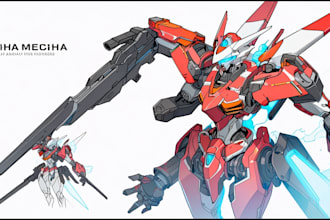 making anime, mecha, pop art ,fan art and original character