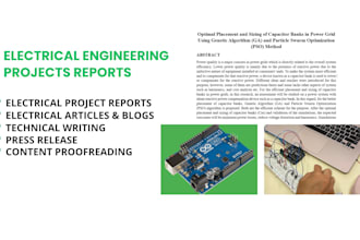 write electrical engineering projects reports