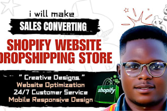 build shopify dropshipping store, shopify design or redesign, shopify pod store