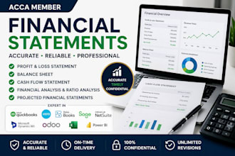 prepare financial statements, profit and loss, balance sheet and bookkeep