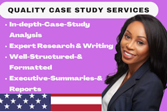 write case studies for business, accounting, finance and management tasks