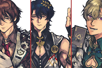 colored manga style illustration