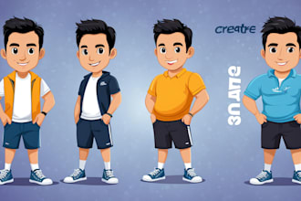 create cartoon character or avatar in vectors
