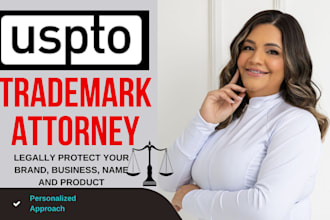 be your US licensed trademark attorney for your brand, uspto, brand registry
