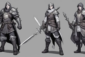 desing a dnd character art and dnd character art