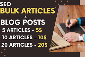 write SEO optimize bulk articles and blogs post using chatgpt