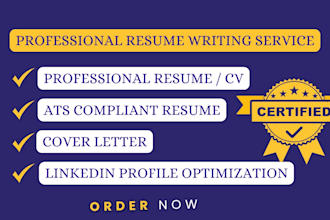 provide professional resume writing, cover letter services