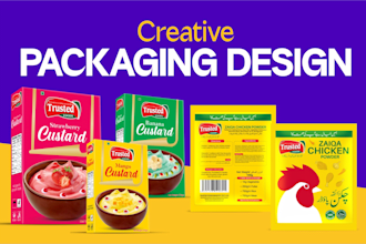 eye catching packaging box and lable design