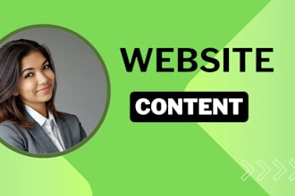 write website content as your copywriter