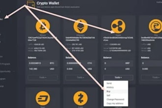 crypto wallet website, ui ux design, pump fun, qr code, p2p exchange platform