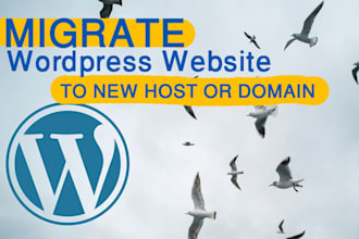move, transfer, migrate wordpress website to new host