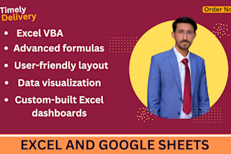 design excel and google sheets with advanced vba and formula