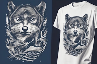 create linocut or any t shirt design