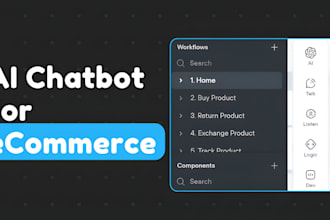 build expert ai chatbot for ecommerce websites using voiceflow and other tools
