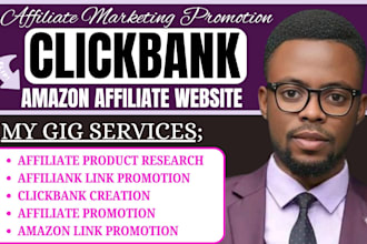 do clickbank affiliate link promotion and amazon affiliate marketing website