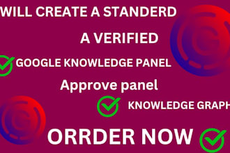 setup and approved standard google knowledge panel for individual and brand