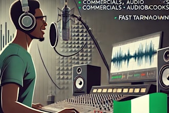 authentic nigerian voice actor voice overs, commercials, and animations