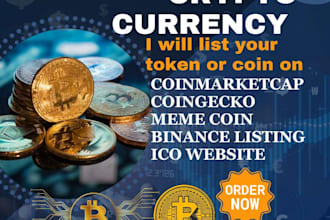 list your token or currency to coingecko and coinmarketcap