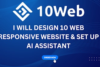 design 10 web responsive websites and set up ai assistant