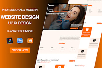 design modern website UI UX design in figma