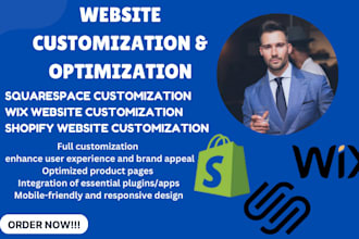 improve shopify squarespace wix customization website performance optimization